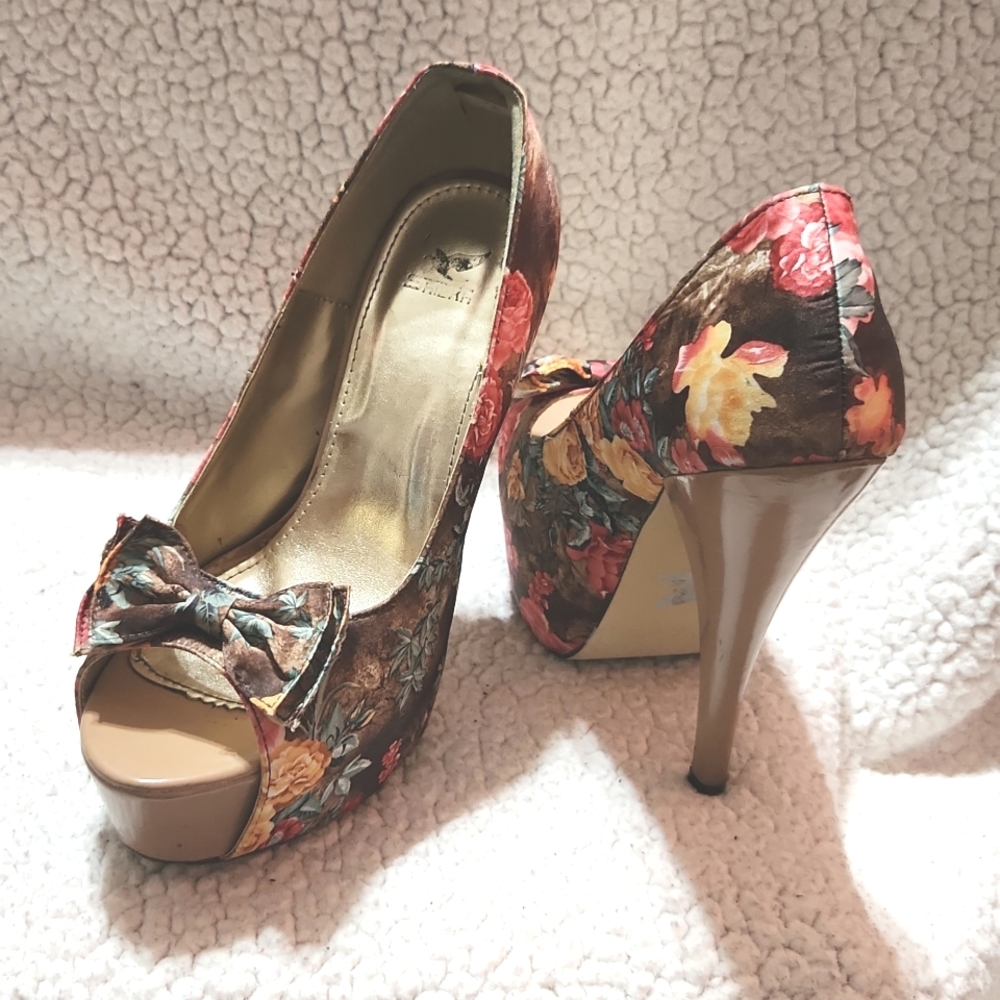 Floral High Heels